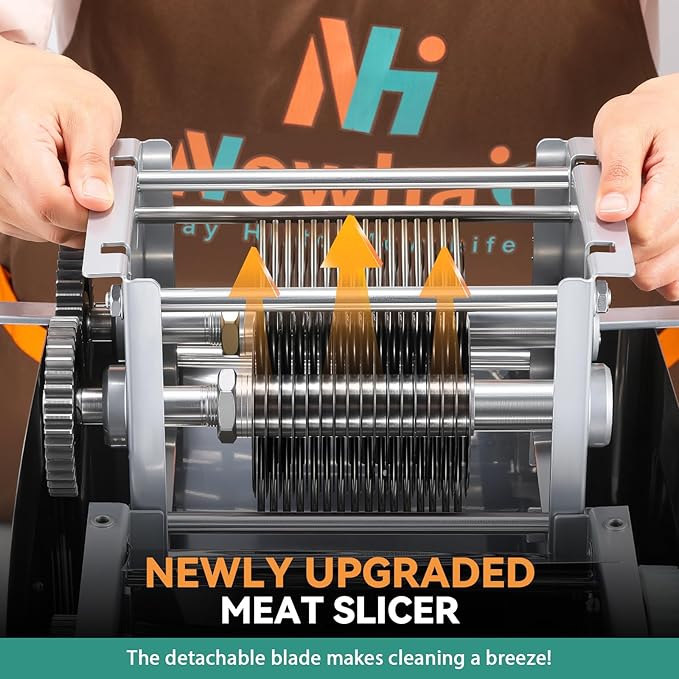 Newhai 850W Meat Cutter Machine, 3.5mm Electric Slicer Shredder 110V