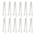New Star Foodservice 35551 Utility Tong, High Heat Plastic, Scalloped, 12 inch, Set of 12, White