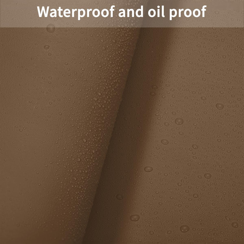 Zinkooat Dining Table Cover Protector for Dining Room Table - Can Be Used On Both Sides Waterproof and Easy to Clean Good Flatness Used for Dining Table(Mud Color+Champagne Gold 44x78)