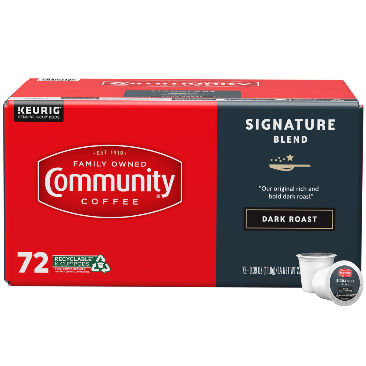 Community Coffee Grandma's Sugar Cookie Keurig K-Cup Pods, Limited Edition Holiday Flavor, Natural Ingredients, 10 Count (Pack of 1)