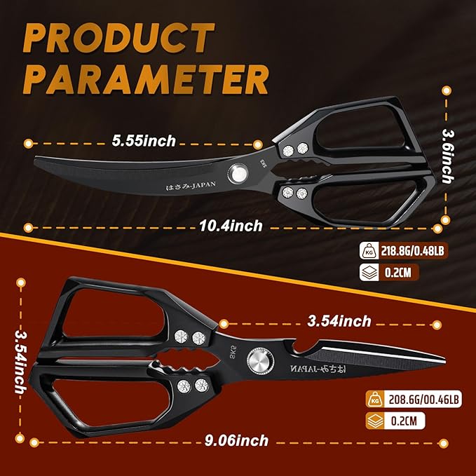 Huusk Kitchen Scissors for Food - Heavy Duty Kitchen Shears all Purpose