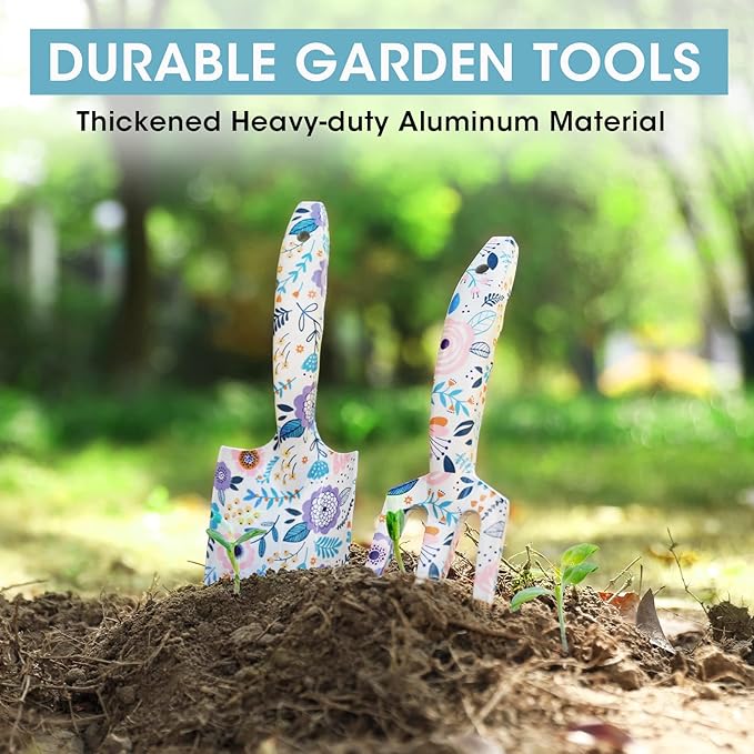 WORKPRO Aluminum Garden Tool Set, 4PCS Heavy Duty Hand Garden Tools