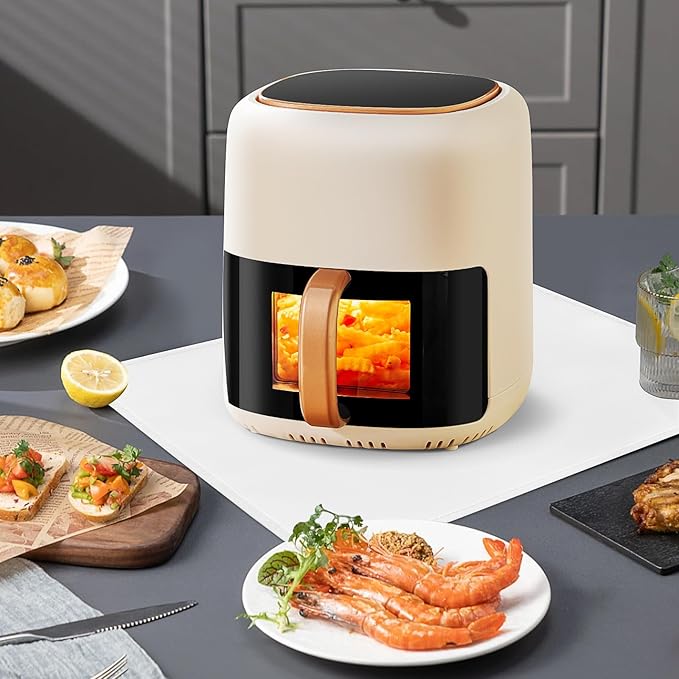 Amerbro 2 PCS Heat Resistant Mats for Countertop Air Fryer, 24x16in, White