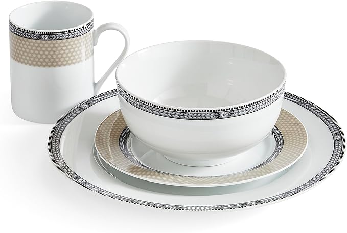 Portmeirion – Portmeirion Home – Vintage Chic Dinnerware Set, Set of 16