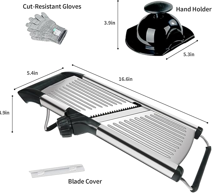 Weltonhm Mandoline Slicer for Kitchen, Mandolin and Julienne for Vegetables