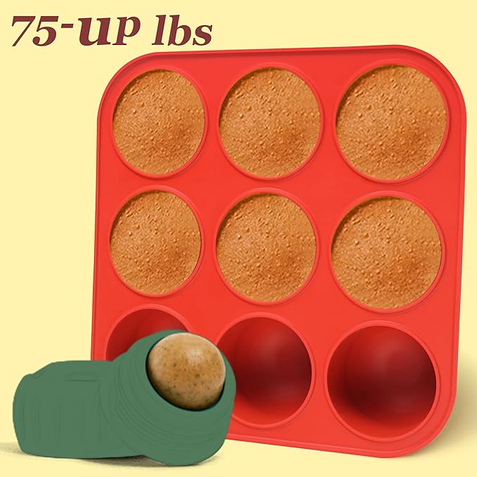 Wilewir 9-Cavity Silicone Frozen Dog Treat Mold for Woof Pupsicle & Power Chewer Pupsicle XL 75 lbs and Up, Reusable Frozen Dog Treat Tray Mold for Pupsicle Toy