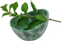 MGMGART Herb Stripping Bowl with 4 Different Holes Efficient Leaf Removal Tool for Parsley, Cilantro, Vegetables - Durable Resin Kitchen Gadget Veggie Herbs Stripper Imitation Ceramic Pottery Design