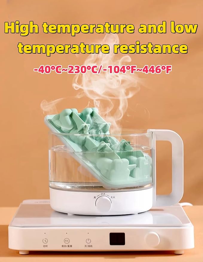 UIVXXUD Cute 3D Cat Ice Mold, Kitty Ice Cube Tray Popsicle Molds (Grey)