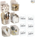 6Pack small Wall Mount Organizer, Adhesive Cabinet Door Storage Bins, Clear Makeup Container, Stackable Organizer Basket for Kitchen, Bathroom, rv, Pantry, Office，Refrigerator Small Items storage