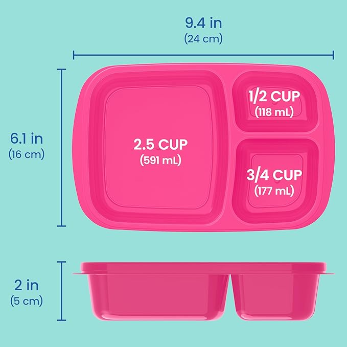 Bentgo Reusable, BPA-Free, Microwave, Dishwasher & Freezer-Safe, Custom-Fit Lids, Lightweight (Jewel Brights)
