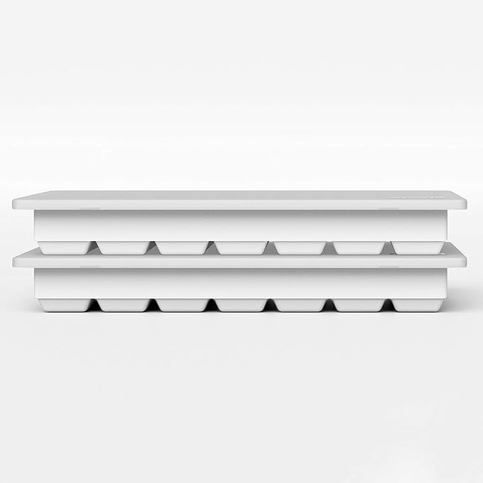 Ice Cube Tray with Lids, Small Silicone Molds for Cocktails & Drinks