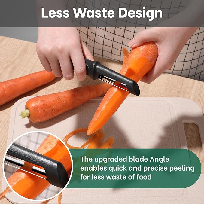 Beneno Swivel Vegetable Peeler, Premium Smooth Peeling Potato Peeler, Black