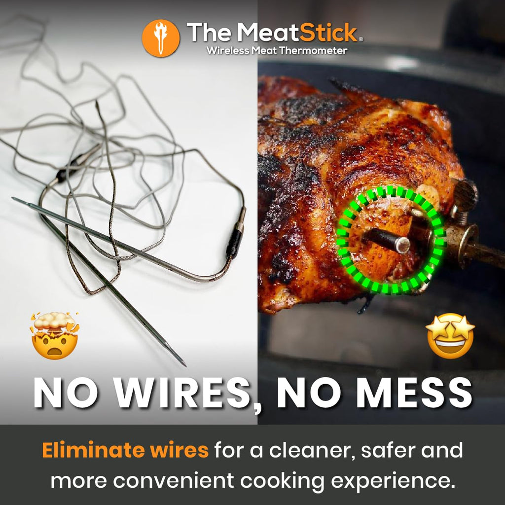 MeatStick X Bluetooth Wireless Meat Probe, 500ft+ Range Grill Thermometer