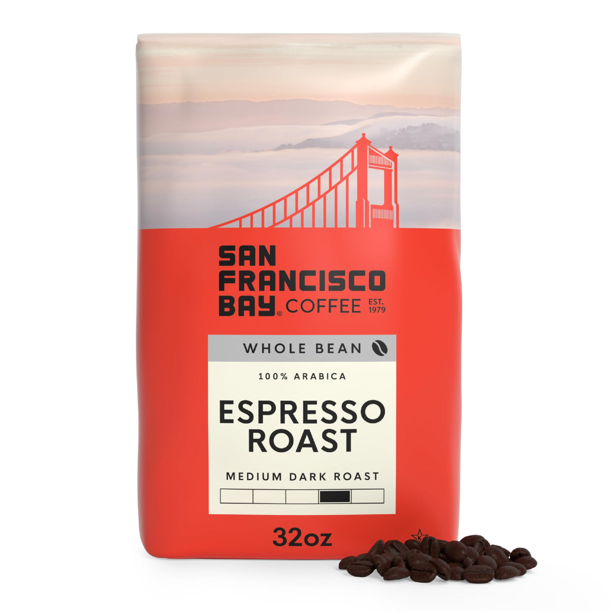 San Francisco Bay Coffee DECAF Gourmet Blend Whole Bean Coffee, 2 lb bag