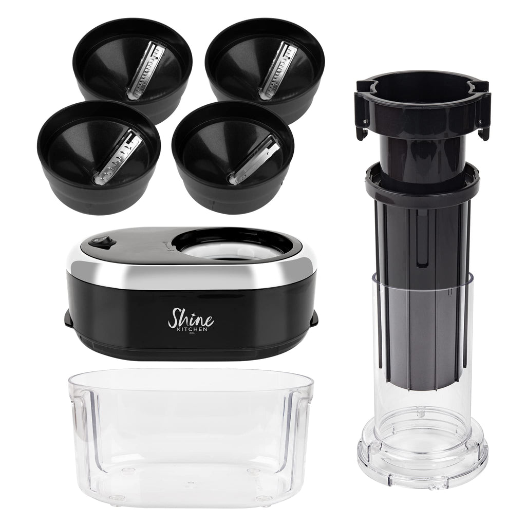 Shine Kitchen Co. SES-100 Electric Vegetable Spiralizer with No Slip Veggie Grip