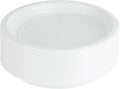 PLASTICPRO Round Plastic Plates Microwaveable, Disposable, White