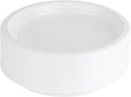 PLASTICPRO Round Plastic Plates Microwaveable, Disposable, White, Dinnerware (100, 10" Inch Plates)