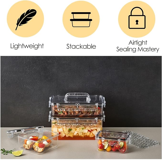 gotman Airtight Food Storage Container with Lid(13.5oz) Leak-Proof Baby Food Box | BPA-Free | Meal Prep | Microwave, Freezer and Dishwasher Safe | Kitchen Fridge Organizer Boxes | Fresher Food