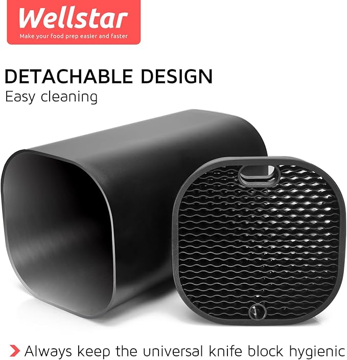 Universal Knife Block Holder, WELLSTAR Space Saver for Kitchen