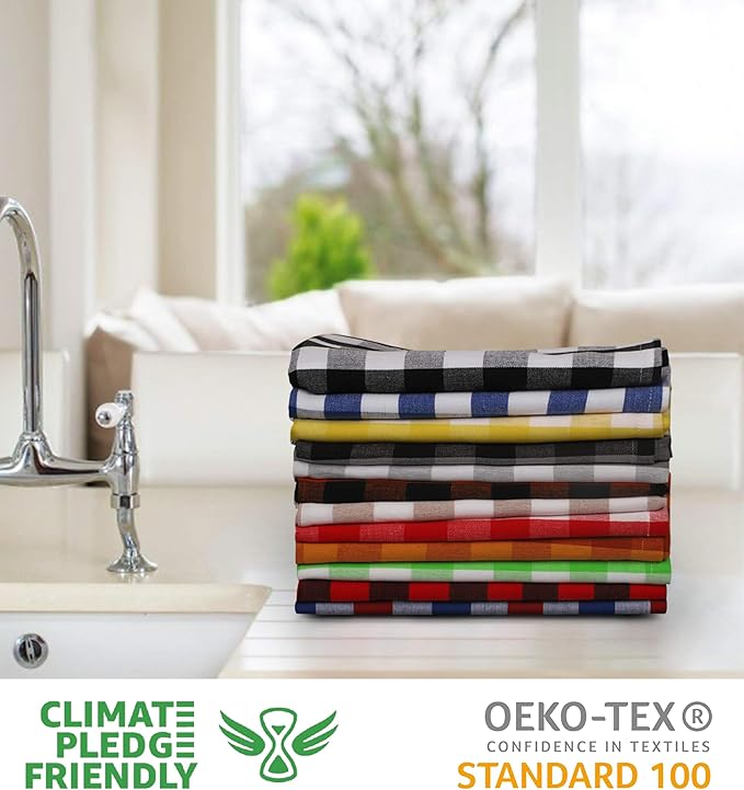 Urban Villa Cloth Napkins Cotton 12x12 (Set of 12) Multi