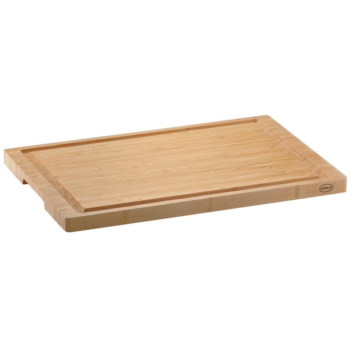 Rsle Basics Line Bamboo Cutting Board with Drip Channel, 15in x 10in