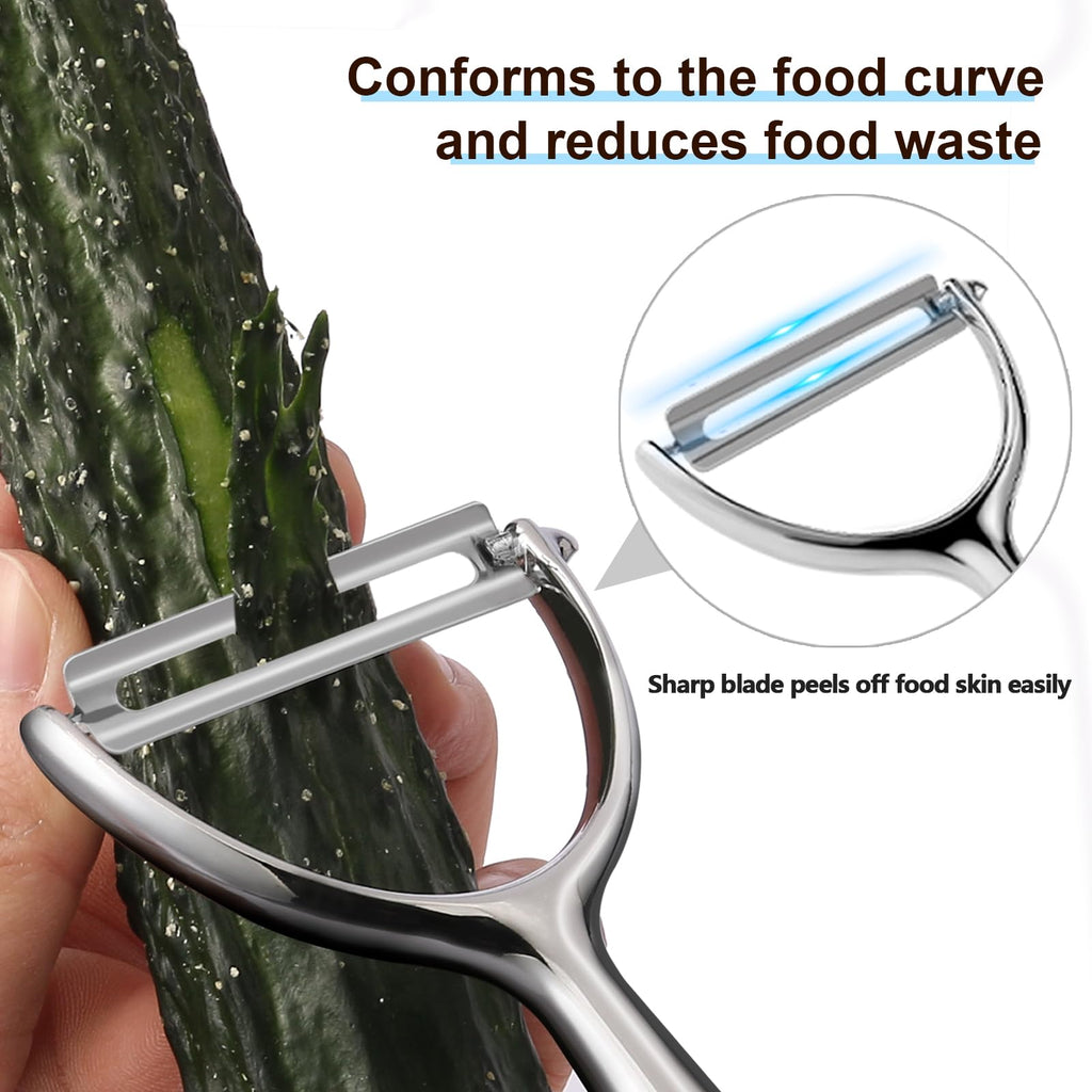 LIIGEMI Y Peeler, Sharp Blade for Potatoes & Cucumbers, Ergonomic Handle for Home Kitchen Use