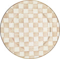 MACKENZIE-CHILDS Enamel Serving Platter, Brown-and-White Mocha Check