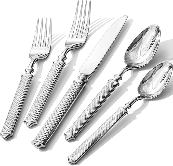 Silverware Set for 6, 30 Piece Flatware Set, 18/10 Stainless Steel