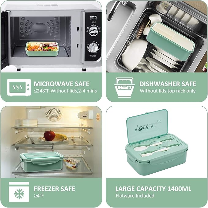 LOVINA Bento Boxes for Adults - 1100 ML Bento Lunch Box Container For Kids