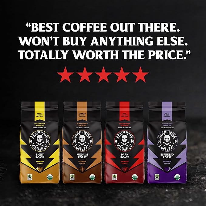 Death Wish Coffee Medium Roast Single Serve Coffee Pods, Organic, 50 Count