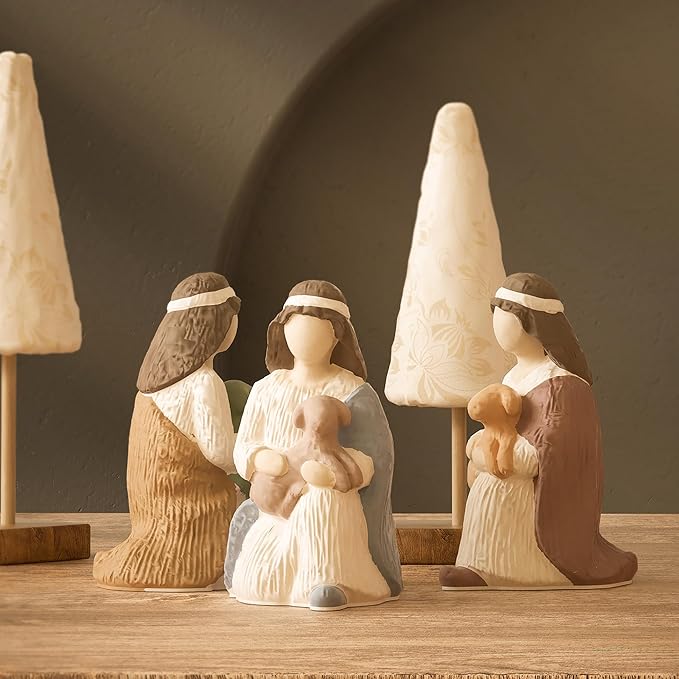 Nativity Scene Jesus Maria Candle Angel Mold Resin Casting Mold Resin Making Molds Silicone Mold for Candle Home Decorate Candle Making Mold