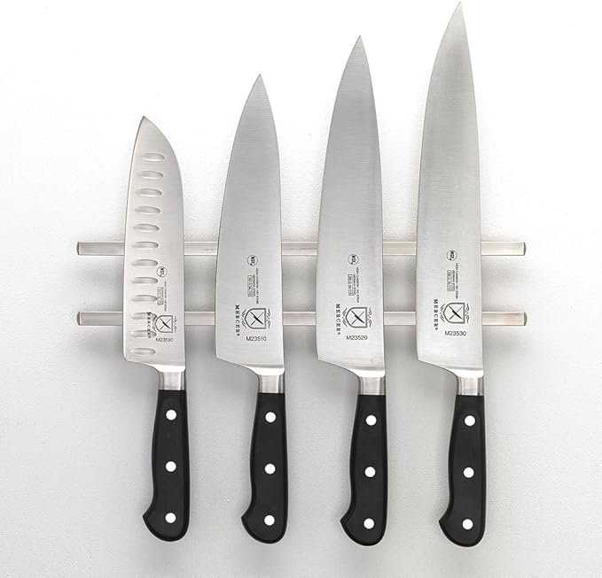 Mercer Culinary Magnetic Knife Bar, 12 Inch x 2.4 Inch x.9 Inch, Stainless Steel
