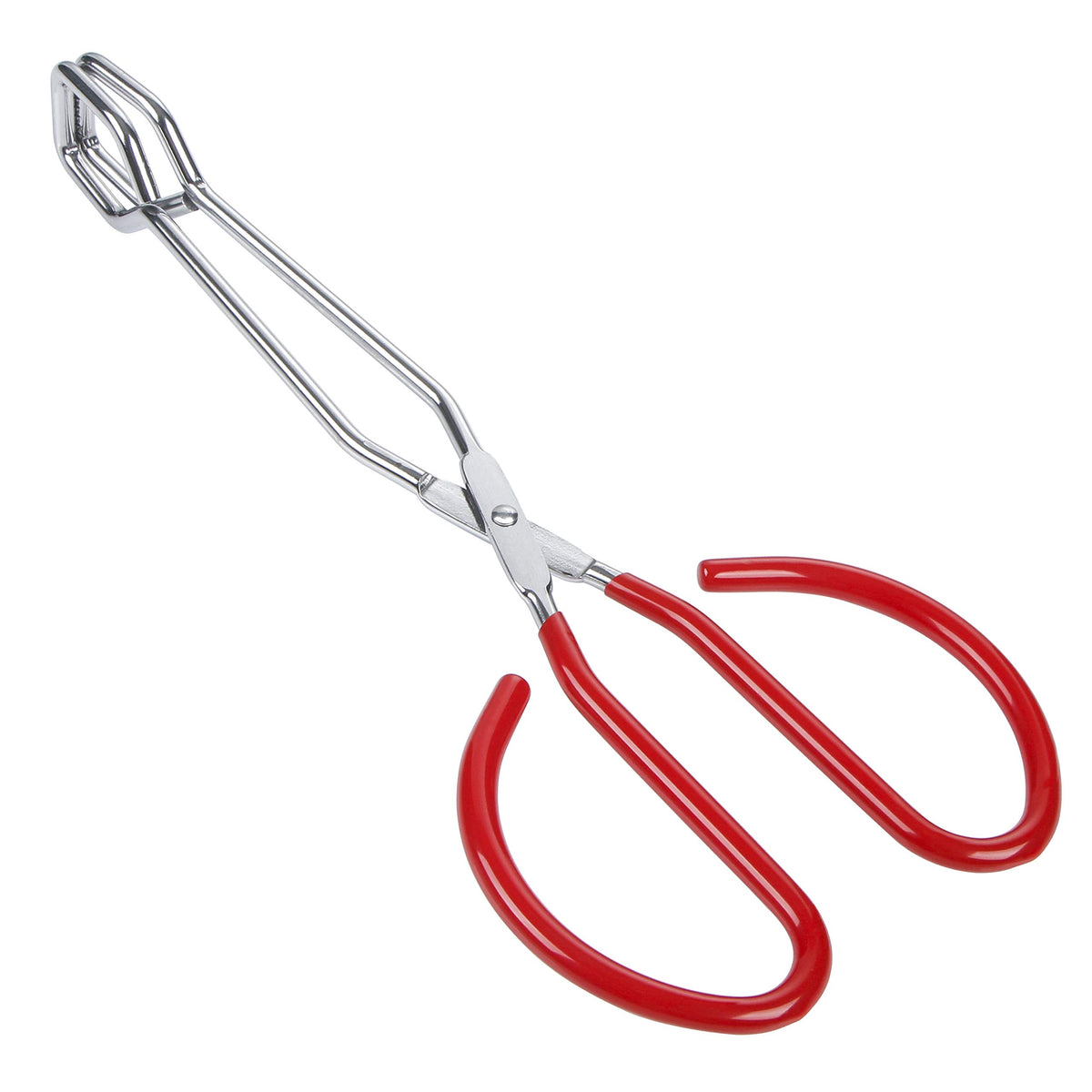 MSY BIGSUNNY Scissor Tongs Heavy Duty Cooking Tongs with Soft Handles (Stainless Steel, blue 10")