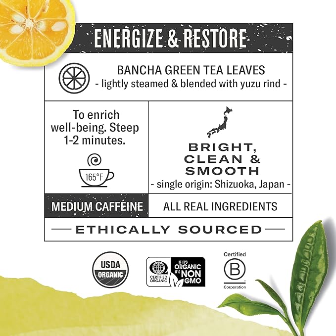 Numi Organic Roasted Japanese Green Tea Variety Pack, 48 Japanese Green Tea Bags