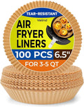 Vailnd 100Pcs 6.5 Inch Round Air Fryer Liners Disposable for 3-5QT