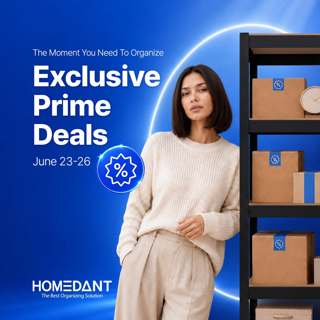 HOMEDANT House Black 36.2" W 5 Tier Storage Shelves Garage Shelving Unit