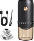 Portable Electric Coffee Grinder, 40 Settings, Conical Burr, USB-C, Black
