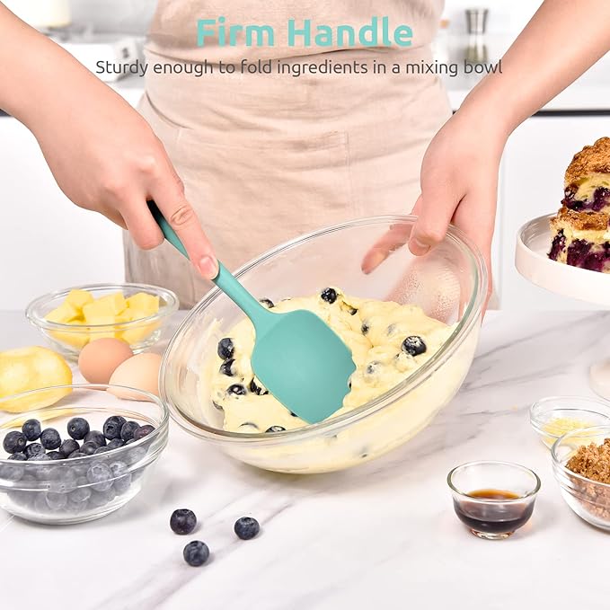 U-Taste Silicone Spoon Spatula, 600°F High Temp Spoonula, 11.38", Aqua Sky