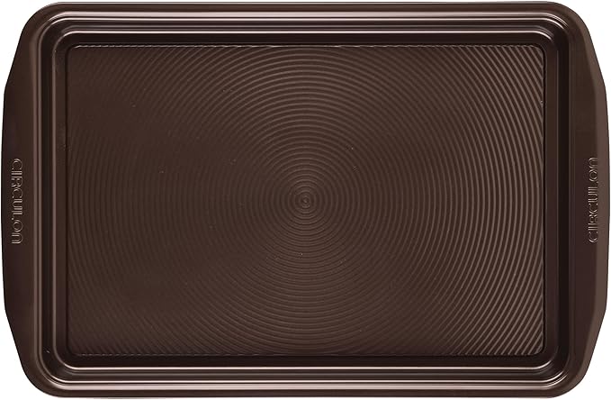 Circulon Bakeware Nonstick Cookie Pan Set, Cookie Sheets for Baking, 2-Pieces, Chocolate Brown