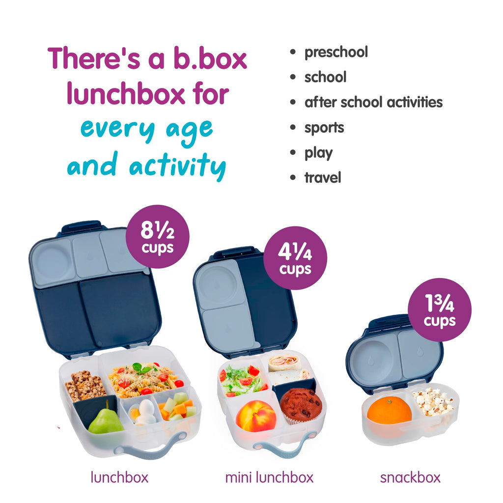 b.box Mini Lunch Box, Snack Containers for Kids, Lunch Box Kids, 4.25 Cup