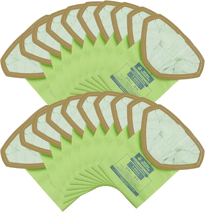 20 Pack 107314 Backpack Vacuum Bags Fit for ProTeam 6 QT Backpack Vacuum Cleaner，Replace #107314 Open Triangular Collar