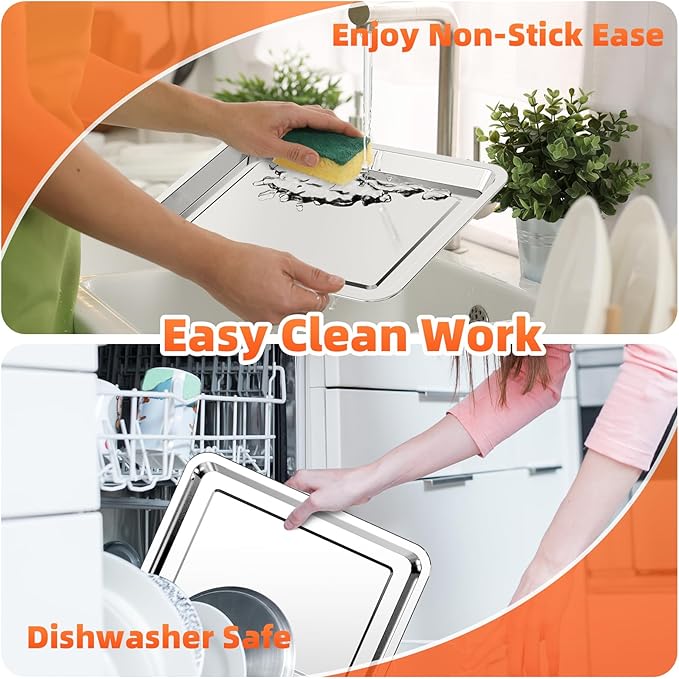 Air Fryer Basket for Oven,Oven Air Fryer Basket and Tray with Cooking Guide