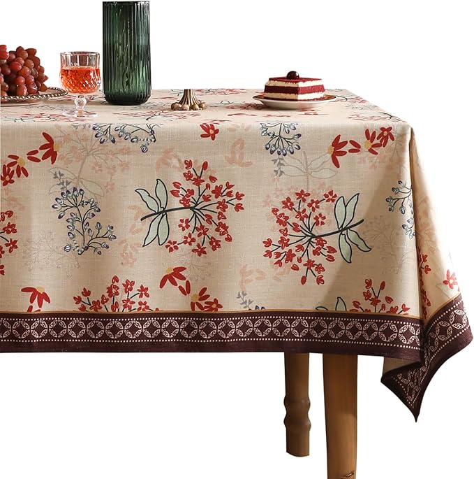 patdrea Vintage French Linen Tablecloth,Rectangular,110"x63"-NewMari