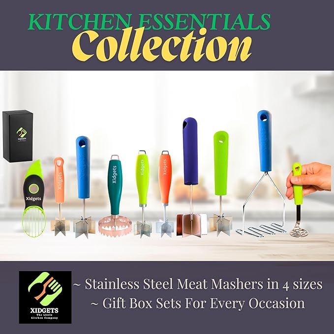 2pc Avocado Tool Set in Box - 3-in-1 Avocado Slicer with Cutter & Pit Remover + Mini Masher