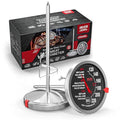 AWLKIM 2 Pack Analog Meat Thermometer Oven Safe Dial No Battery