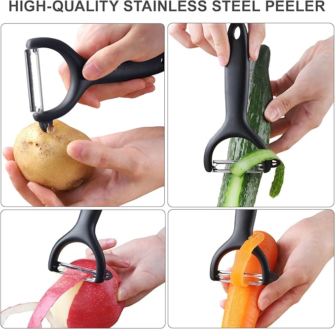 Safe Mandoline Slicer for Kitchen, 5 in 1 Vegetable Food Chopper for Potato