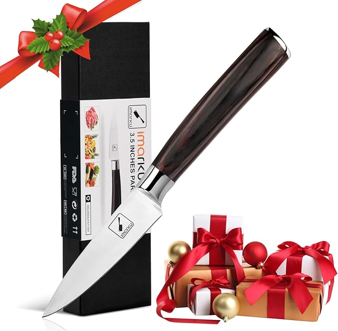 imarku Paring Knife 3.5 Inch, Japanese High Carbon Stainless Steel