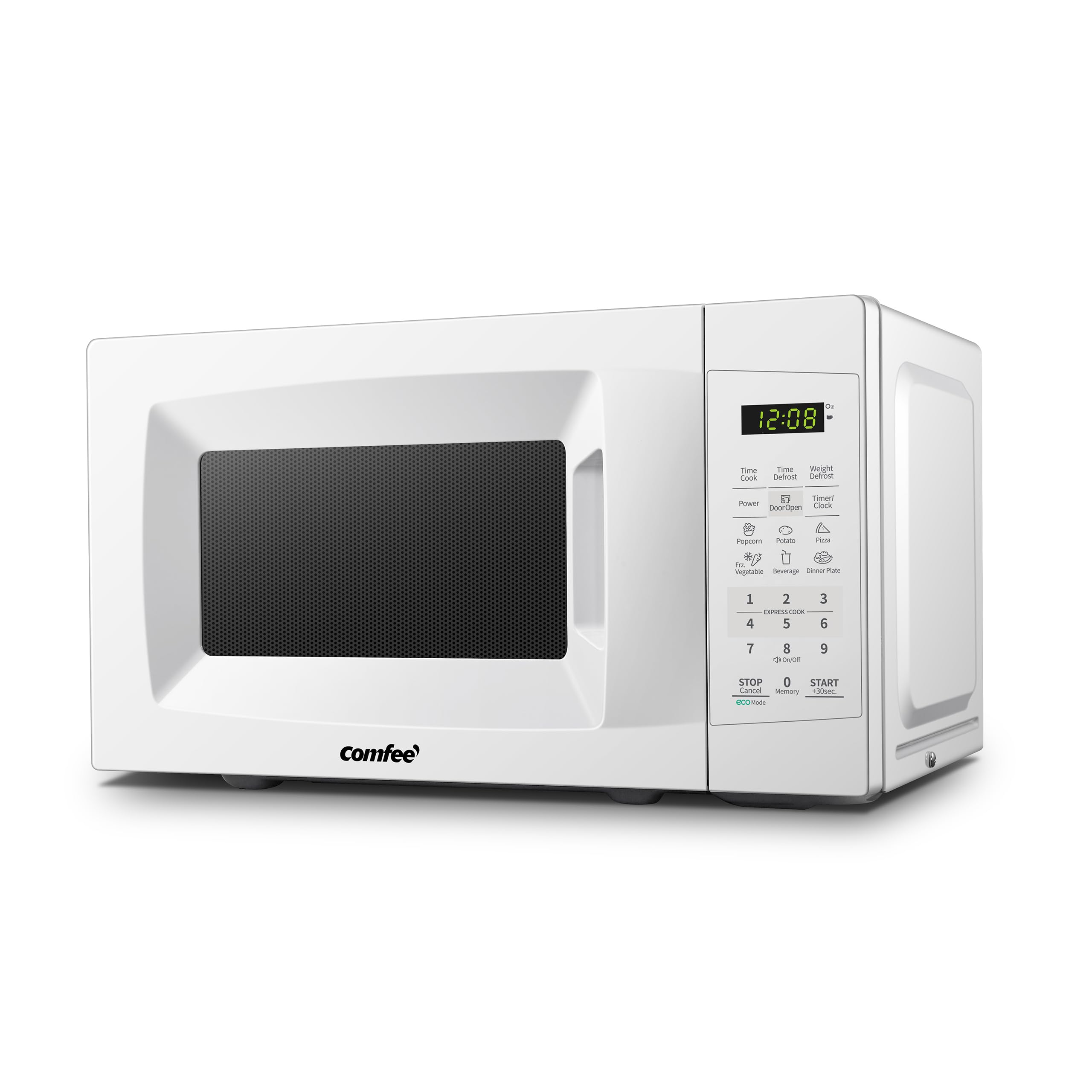 COMFEE' Countertop Microwave Oven, 0.7 Cu.Ft, 700W,Pearl White, ECO Mode