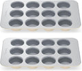Caraway Non-Stick Ceramic-Coated 12-Cup Muffin Pan Duo