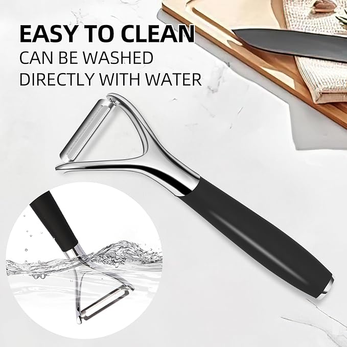 LIIGEMI Fruit Y Peeler, Sharp Blade Apple Peeler with Comfortable Non-slip Plastic Handle, Dishwasher Safe
